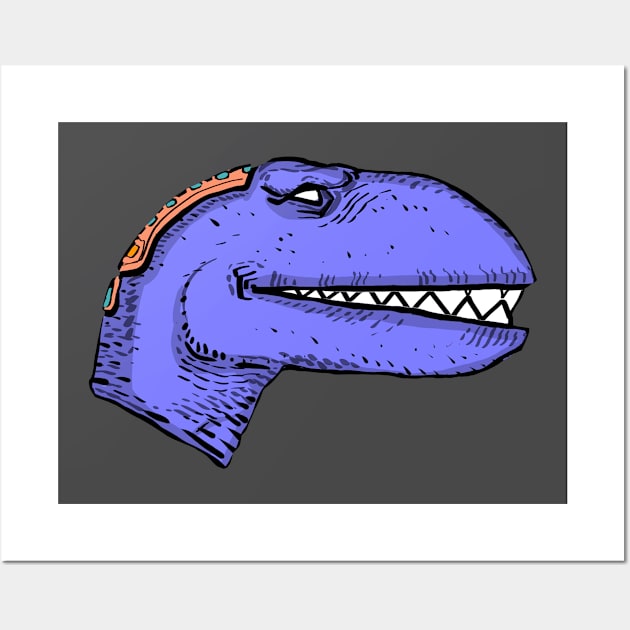 dino head Wall Art by Lambdog comics!